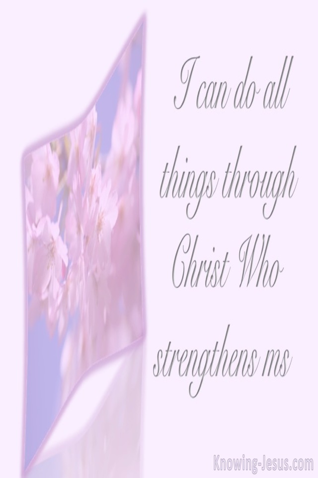 Philippians 4:13 All Things Through Christ Who Strengthens Me (pink)